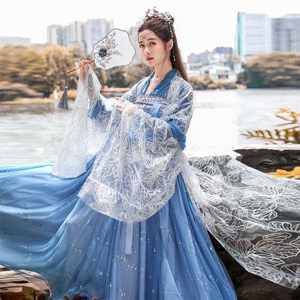 鲛人泪汉服古装中国风飘逸明制仙气古风龙母正版超仙正品原创夏季