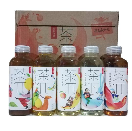 包邮农夫山泉茶兀饮料茶派果味500ml15瓶5种口味江浙沪皖包邮