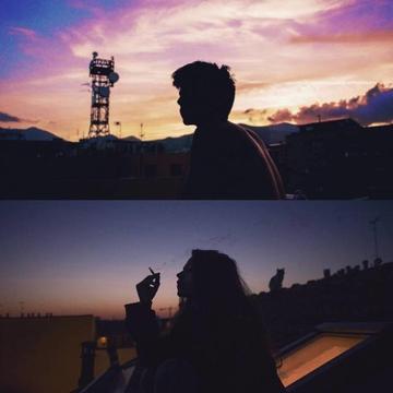 瑟瑟的情侣背景图