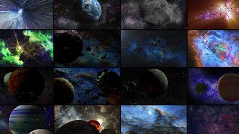 视频素材-36款浩瀚星云宇宙太空三维行星陨石银河星球mp4动画视频特效素材