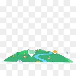 百度地图导航图标图片背景素材免费下载,图片