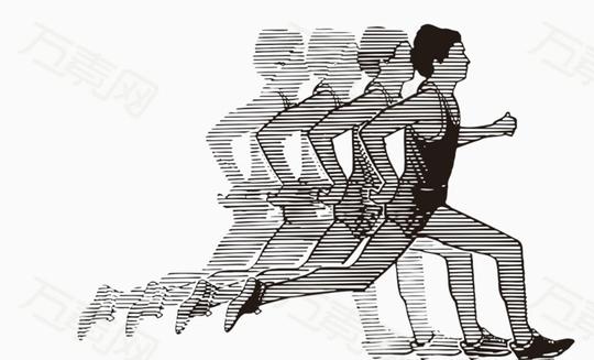 跑步影子高清免扣素材