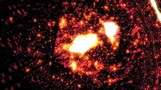 4k红色火光天空太空星云星系背景视频素材_3840x2160