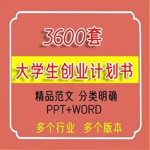 大学生创新创业大赛项目计划书精选范文模板大创挑战杯申报书模板