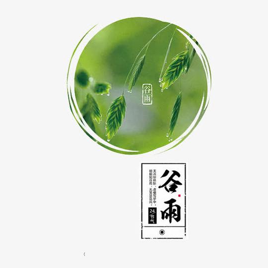 节气谷雨免抠素材免费下载_觅元素51yuansu.com
