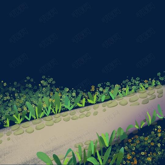 路边的绿色叶子和石头免抠图素材图片免费下载_高清