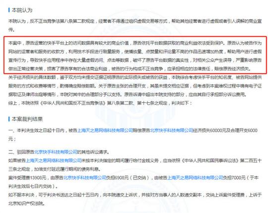 视频播放量花钱就能买?快手起诉刷量商家获赔6.6万