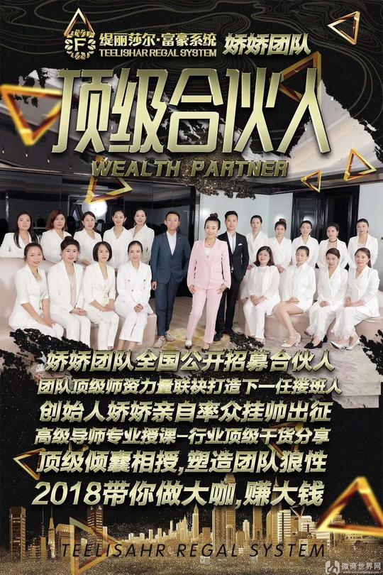 缇丽莎尔创始人六月招募黄金合伙人最牛团队等你来