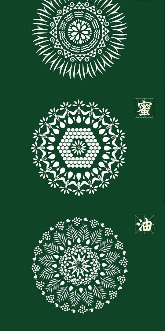 绘画创意品牌花纹图案设计万花筒创意团设计圆形线描花纹时尚线稿万花筒创意花纹元素图