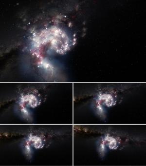 浩瀚宇宙星空银河系旋转抽象探索空间视觉冲击动态背景视频素材