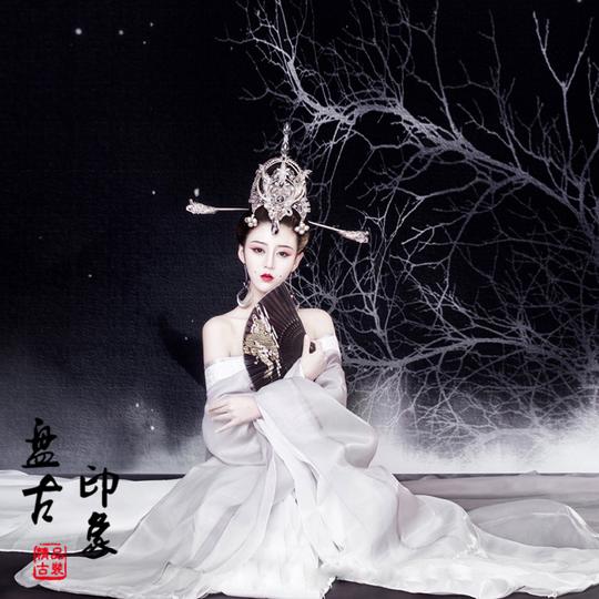 影楼摄影写真女古装主题汉服性感仙女妖艳走秀舞蹈演出服装半面妆