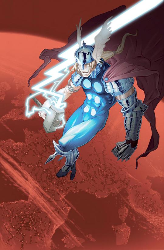 漫画英雄人物插画:雷神托尔thor