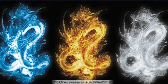 龙形图案水龙火龙冰龙龙腾透明龙国内广告设计广告设计模板