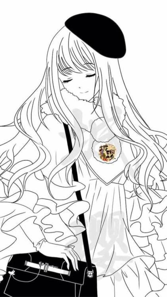 动漫简笔画卡通漫画手绘头像线稿700_1247竖版竖屏