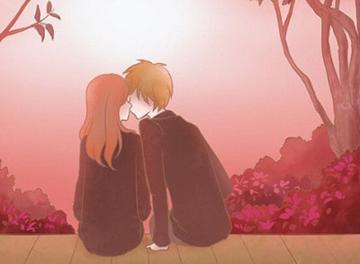 瑟瑟的情侣背景图