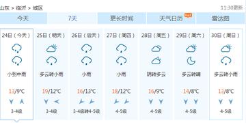 2025.11.28临沂今日气温变化情况