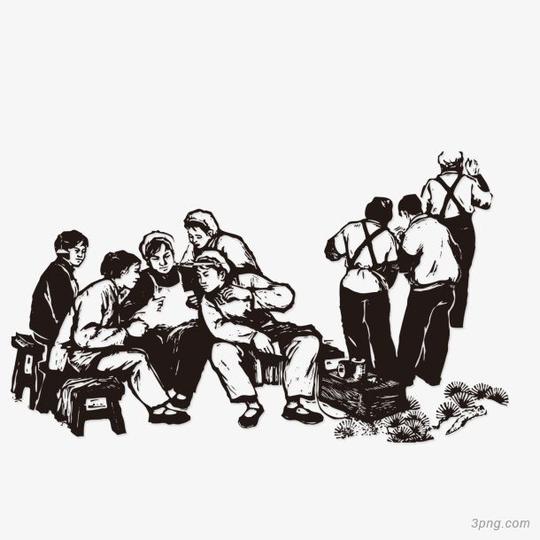 劳作手绘正在劳作的人们手绘黑白劳动人民手绘pop劳作人们正在劳作卡通手绘男孩