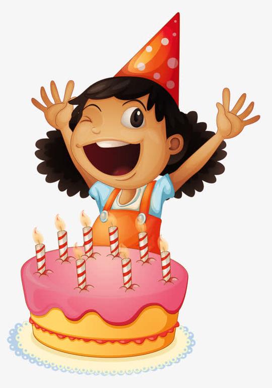 手绘/卡通卡通元素>过生日的女孩收藏[声明]觅元素所有素材为