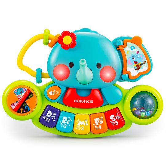 汇乐玩具(huiletoys)597大象手指探索训练琴儿童早教益智宝宝婴儿音乐电子琴图片