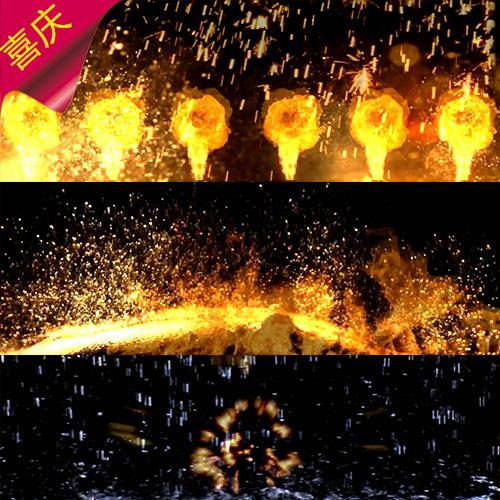 震撼水鼓舞水火交融火焰熊熊大火烈焰年会震撼开场视频素材