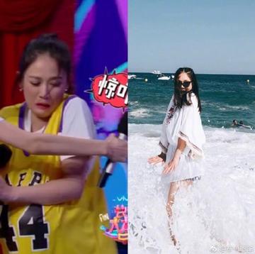 海边涨潮被海水美女冲走搞笑gif动图