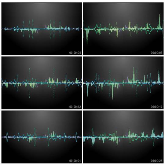 电子电波音频电音house音波光效节奏动态大屏幕背景视频素材