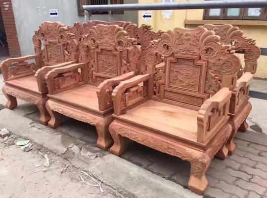缅甸花梨—飞天沙发十件套_供应产品_龙祥阁红木家具