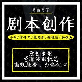 写剧本创作小品微电影短视频段子文案舞台情景宣传片脚本写作服务