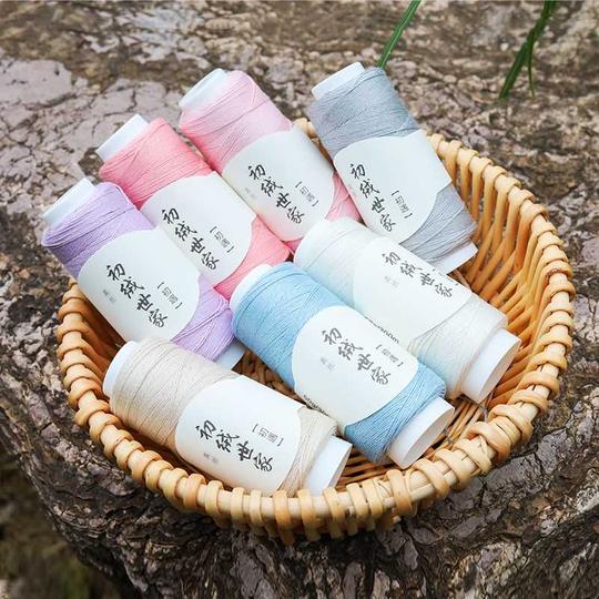 初遇100%桑蚕丝细毛线真丝编织线蕾丝绢丝钩针手工线