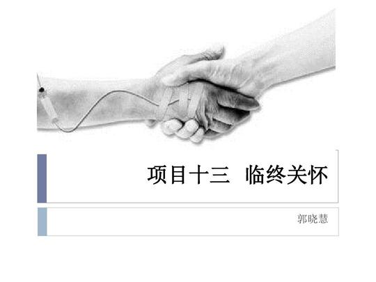 项目十三临终关怀ppt