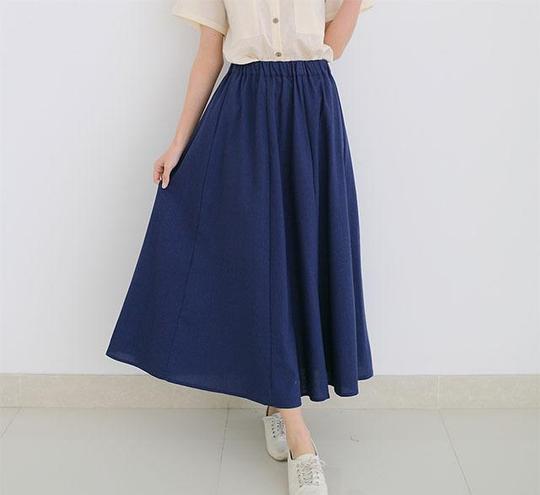 供应产品邳州市程远服装经营部夏季新款日系森女小清新麻料半身裙