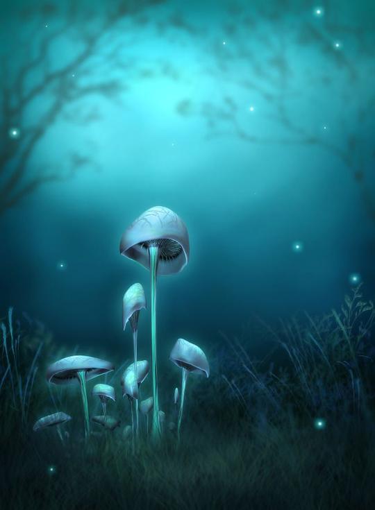 蓝色发光梦幻背景图片素材免费下载-千图网www.58pic.