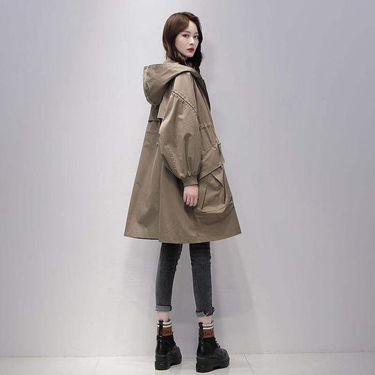 正品牌小李宁静静风衣女中长款小个子春秋装2020新款韩版宽松百搭