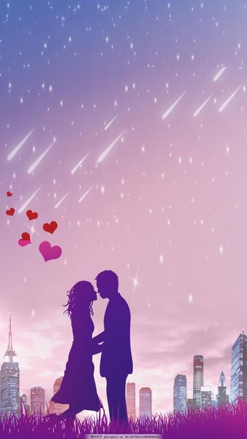 瑟瑟的情侣背景图