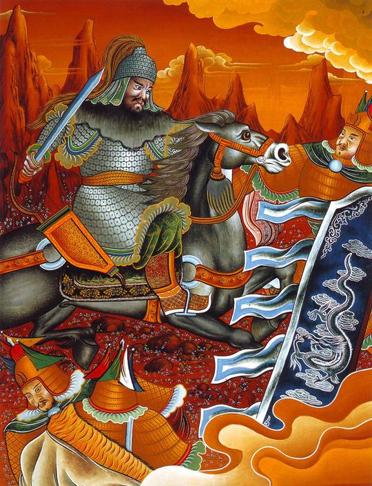 与恶人战斗的天兵天将