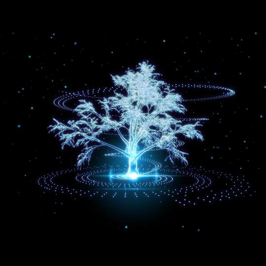 梦幻全息素材-树_2000x2000_高清视频素材下载(编号:)