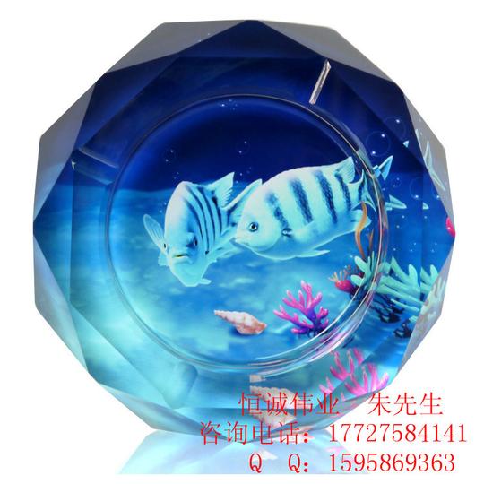 水晶艺术品万能uv平板打印机创意玻璃烟灰缸数码彩印创业设