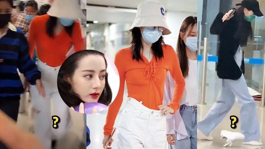 喜剧人实锤!迪丽热巴身现机场鞋子又被踩掉，低头满地找鞋太搞笑
