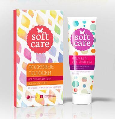 上海化妆品包装设计公司尚略分享：softcare女性脱毛膏产品包装设计4