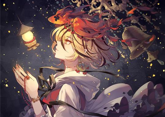 二次元少女侧脸壁纸图包原画插画素材p站同人图合集–acg图包网