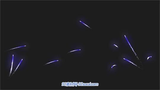 【素材推荐】烟火特效视频素材这是一款带黑色背景通道的夜晚烟花