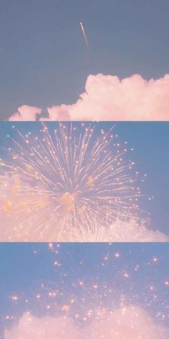 烟花唯美浪漫云朵天空