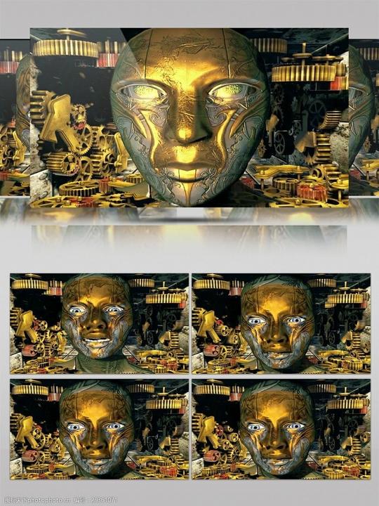 埃及的古埃及经典金头高清视频素材
