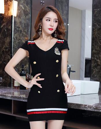 夏夜店女装夜场ktv公主服性感连衣裙小姐服桑拿技师工作制服诱惑sn