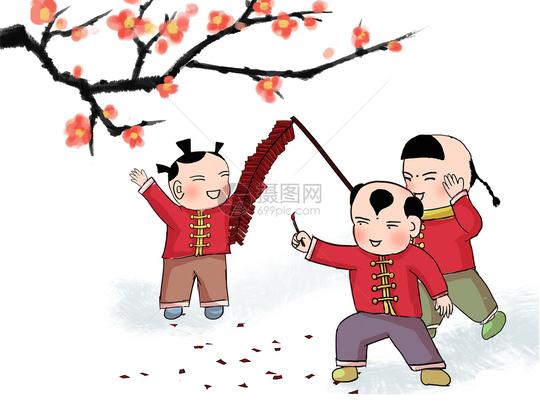过年放鞭炮