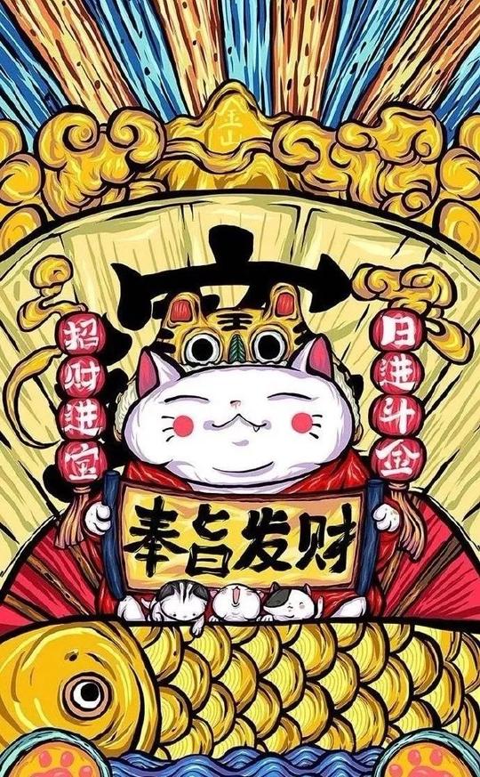 抖音黄金万两壁纸无水印大图下载