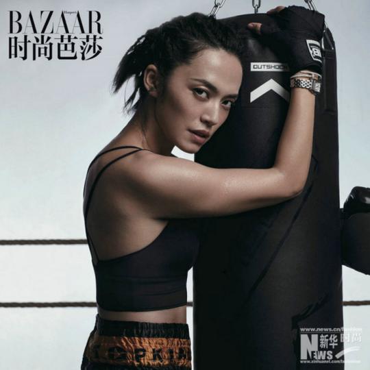 了一组姚晨的拳击主题封面大片,不同于以往女明星柔美明快的拍摄风格