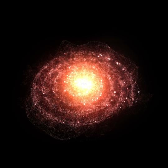 红色宇宙星云特效(循环)_2160x2160_高清视频素材下载