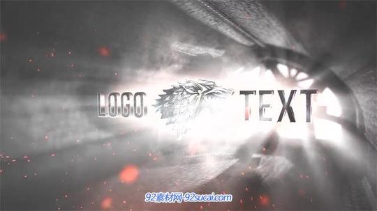 ae模板炫光动感齿轮旋转照射演绎logo标题片头模板ae素材
