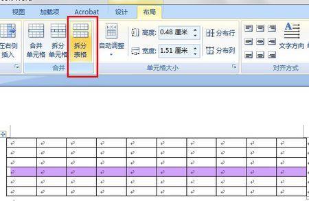 Word表格的制作